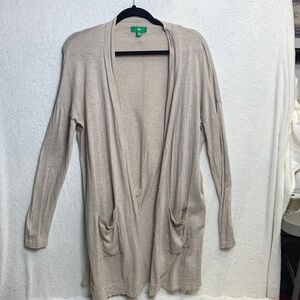 dip Women's Beige Open Front Cardigan